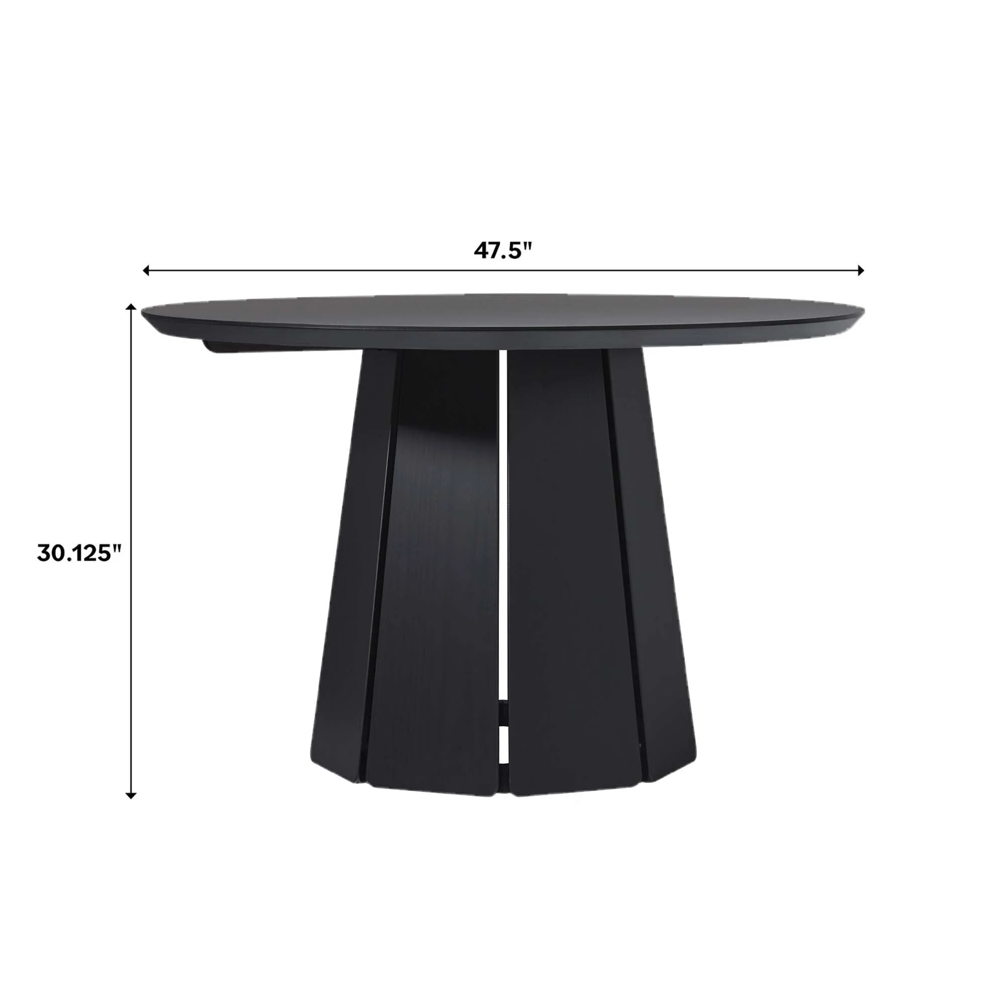 48" Round Solid Wood Pedestal Dining Table - Image 4