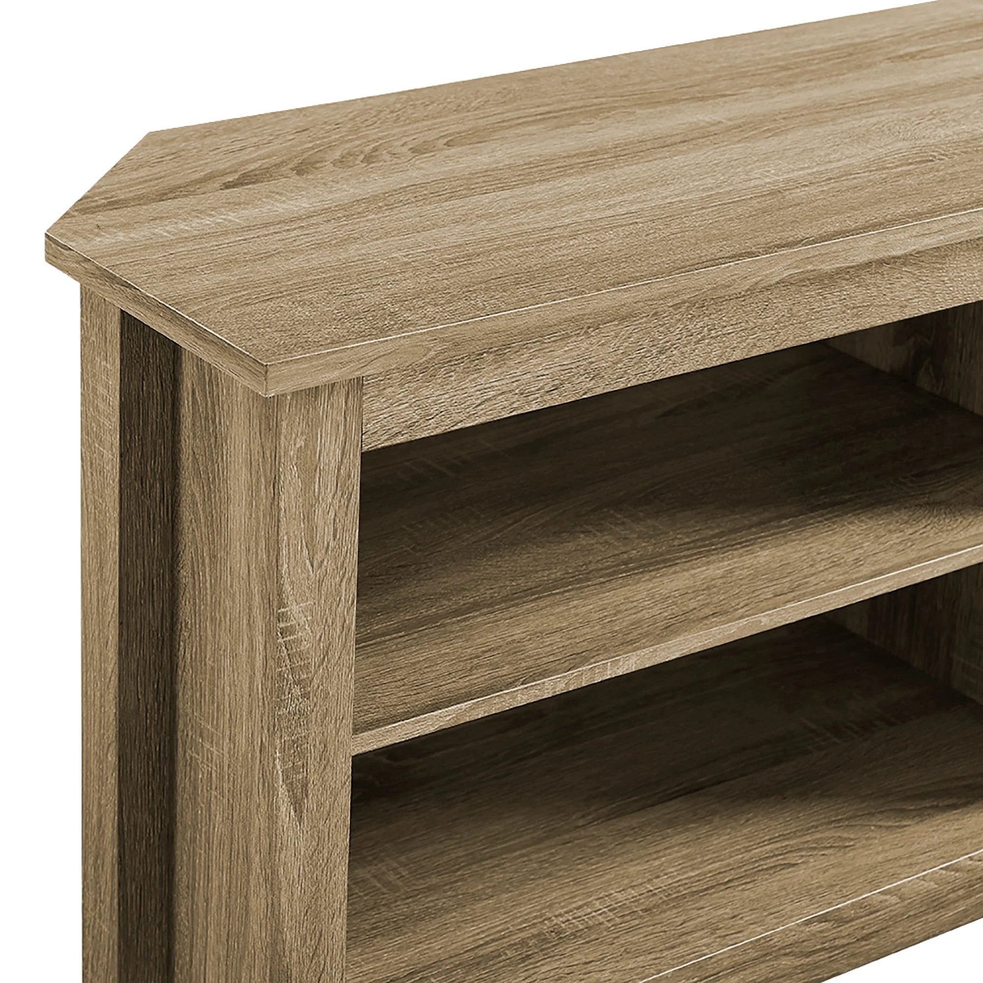 58" Transitional Wood Corner TV Stand - Image 3