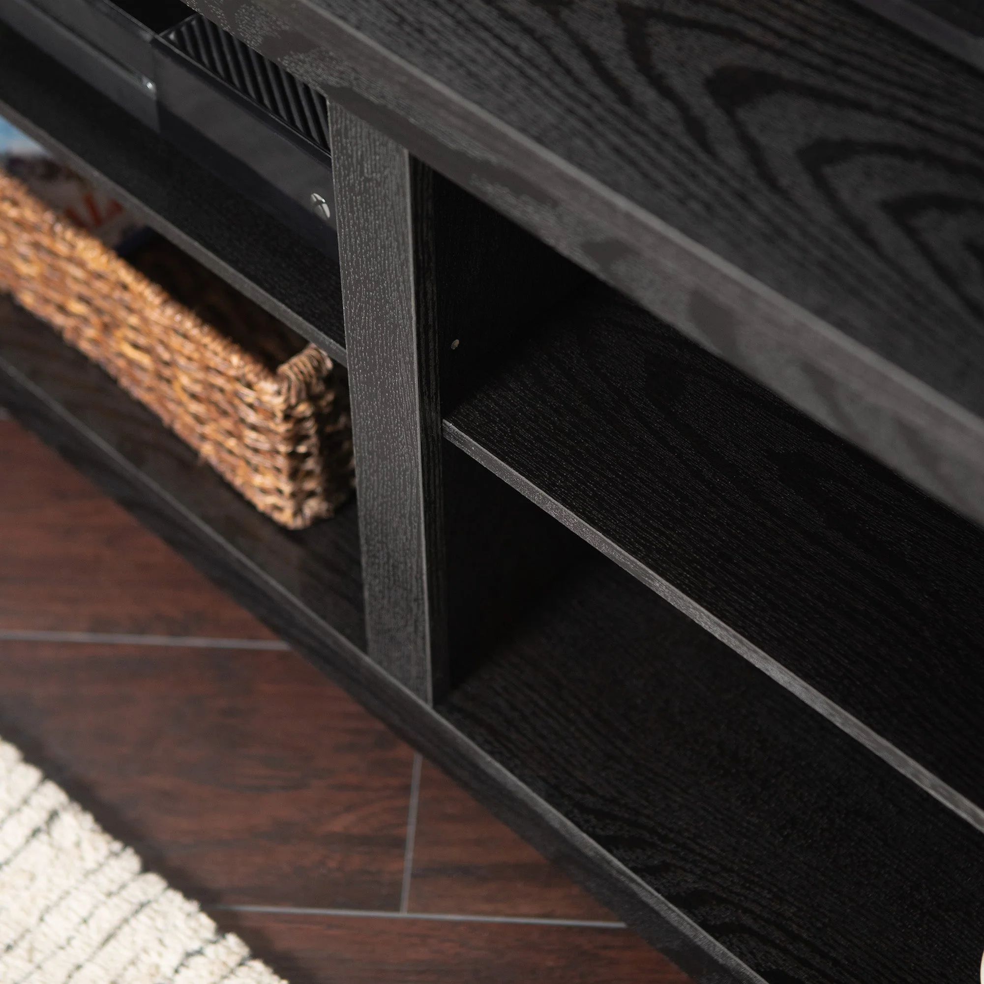 58" Transitional Wood Corner TV Stand - Image 6