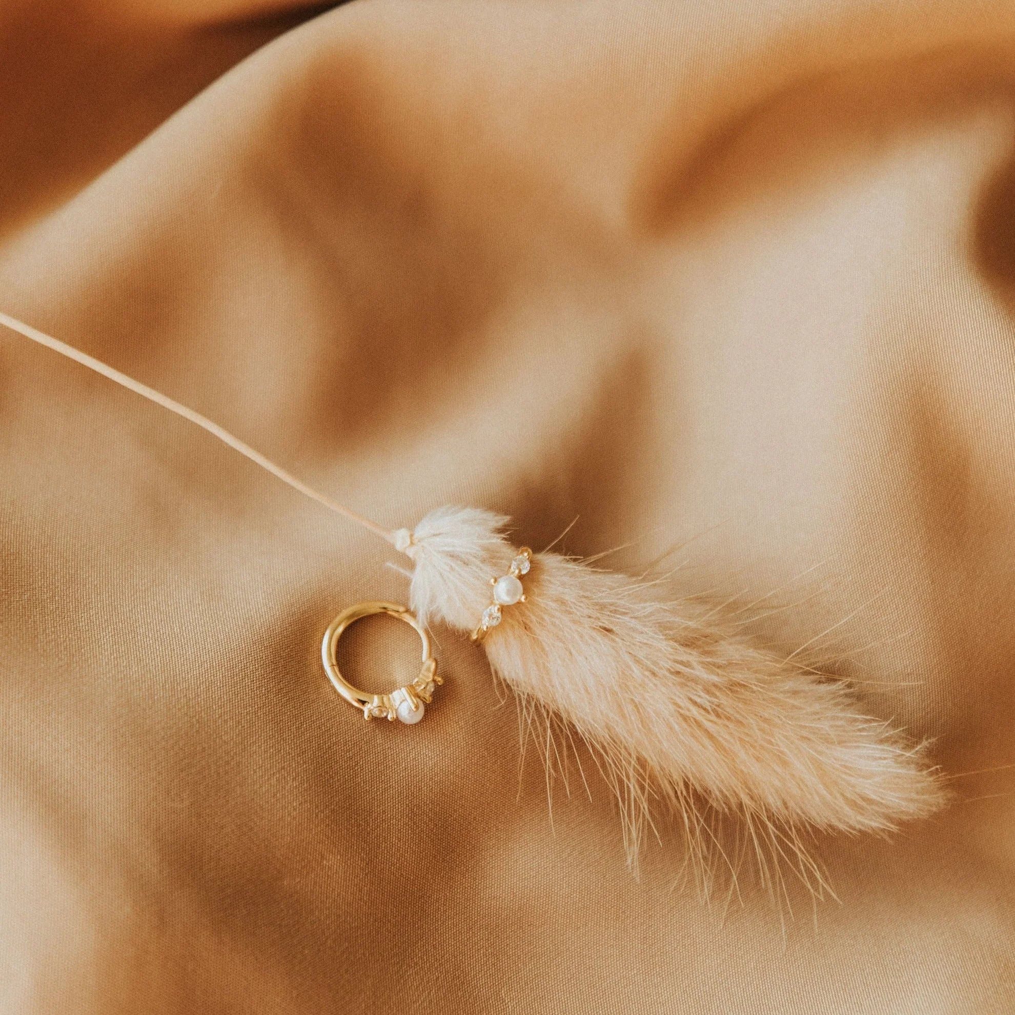 Alexandria Diamond and Pearl Hoops - Image 4