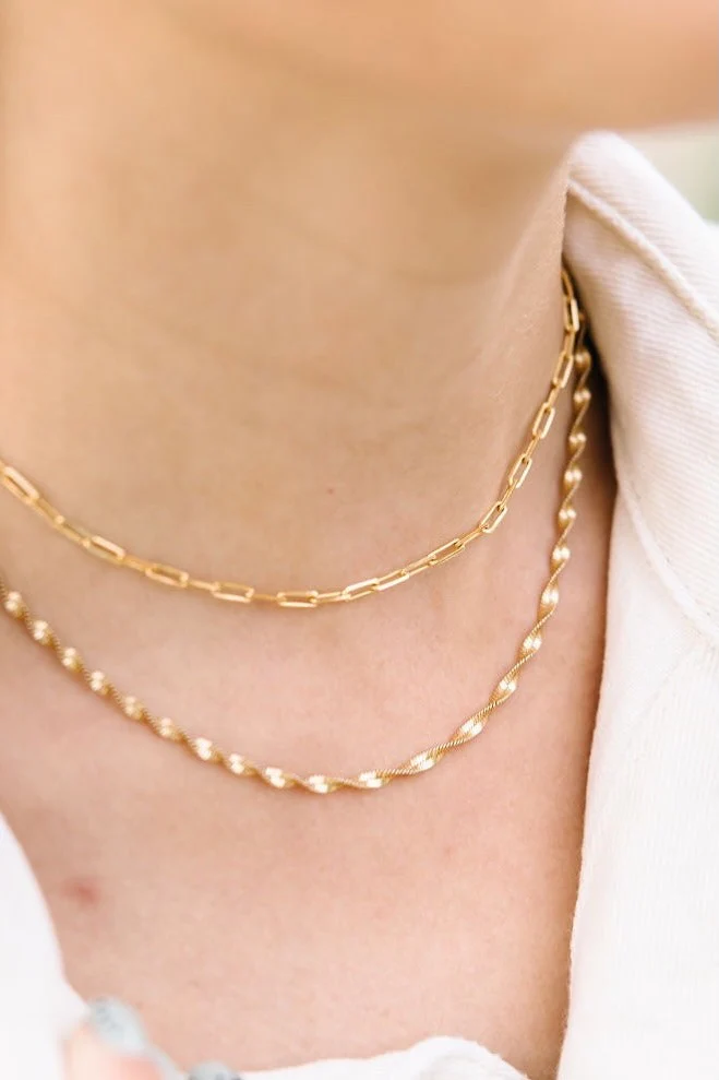 Amelia Gold Filled Twist Necklace - Image 2