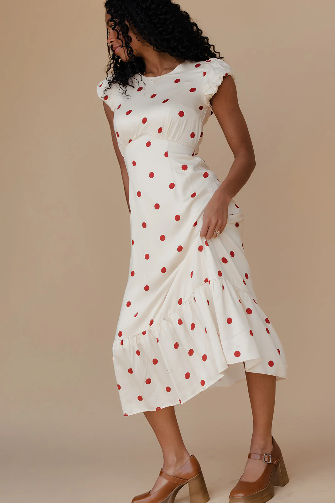 Amelie Polkadot Midi Dress - Image 3