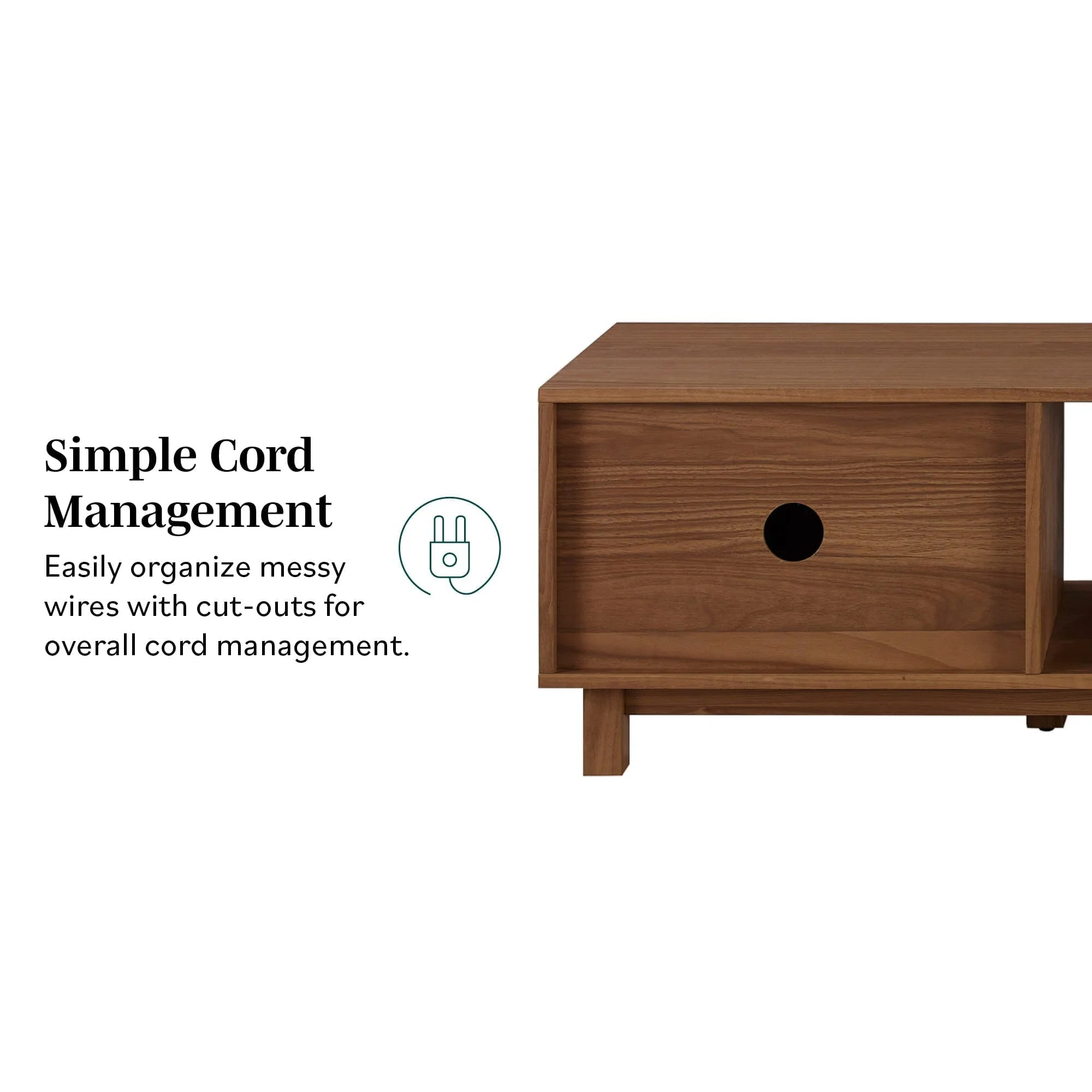 Arundo Mid-Century Modern Scandinavian 2-Door Reeded TV Stand - Image 8