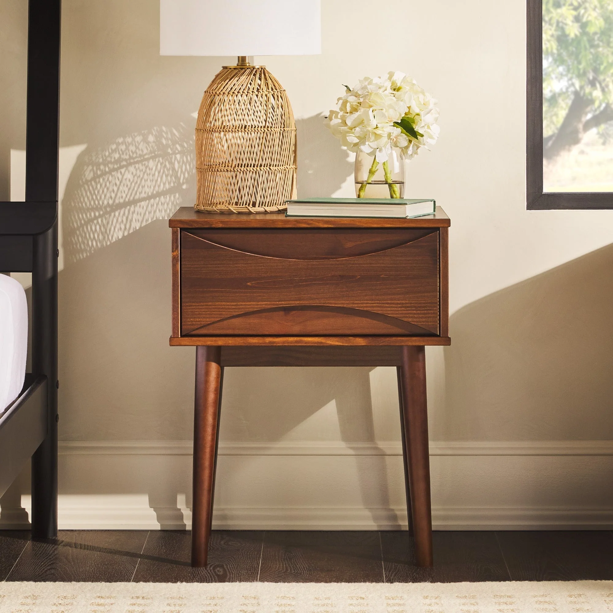 Atticus Solid Wood Mid-Century Modern Nightstand - Image 7