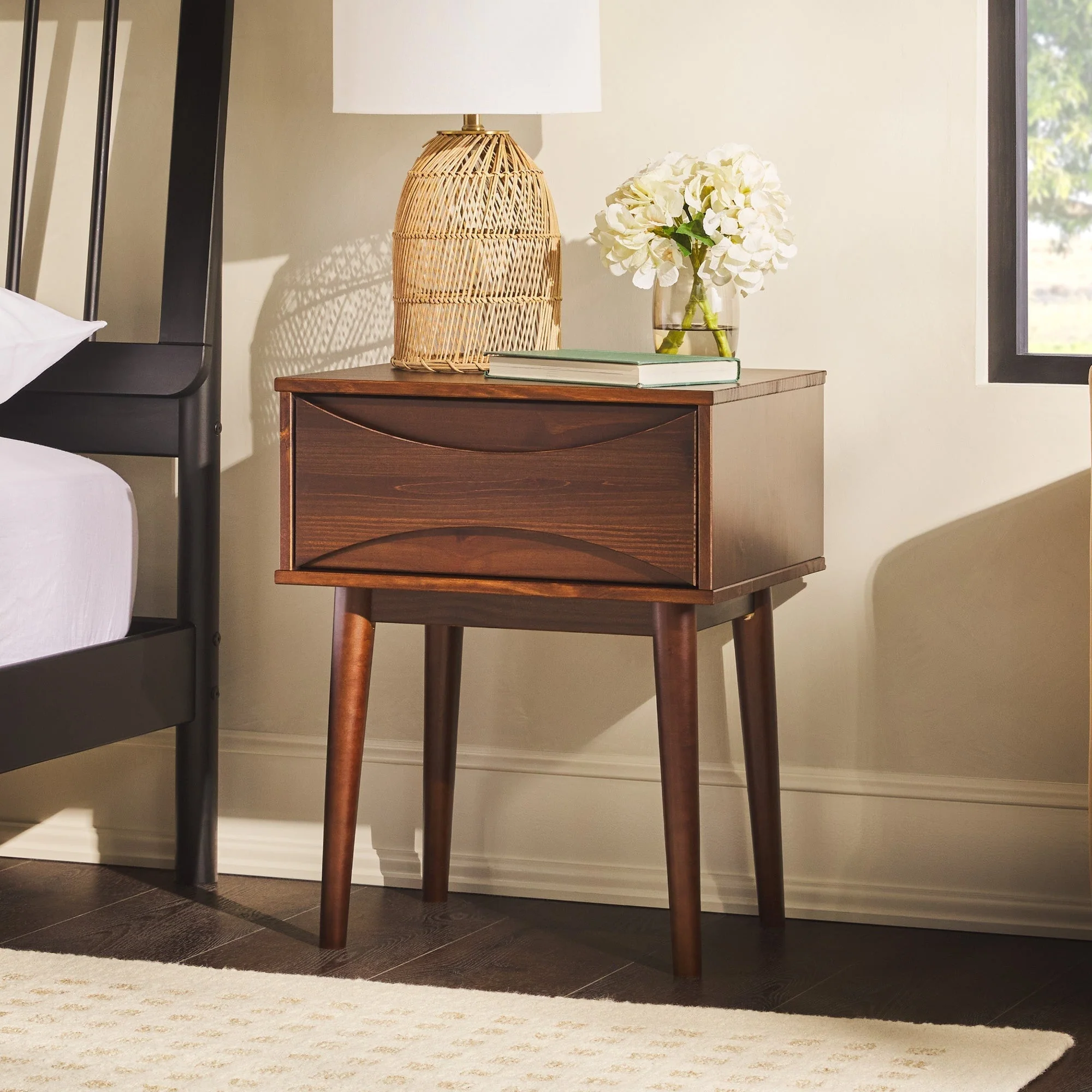 Atticus Solid Wood Mid-Century Modern Nightstand - Image 8