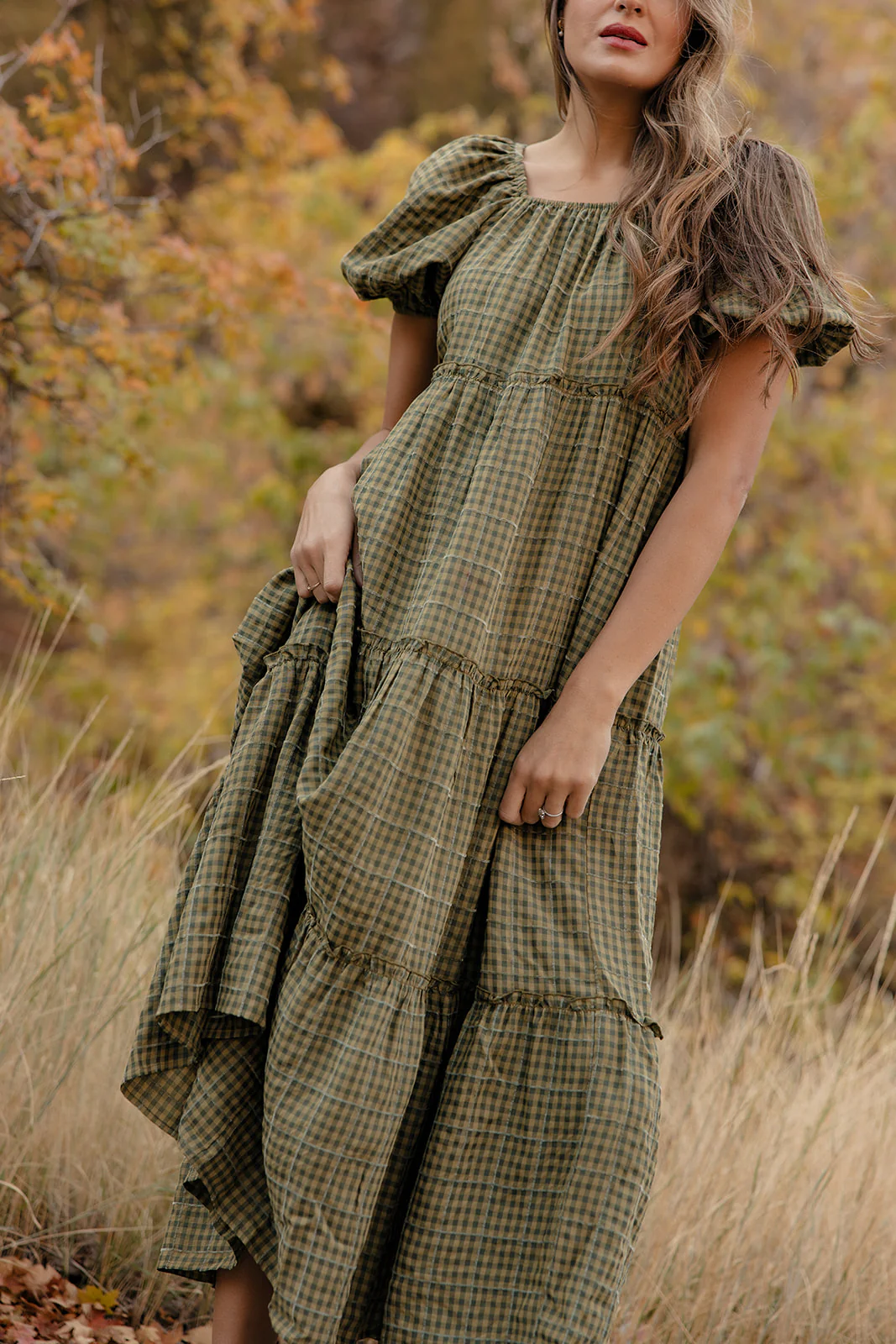 Audie Gingham Tiered Maxi - Image 13