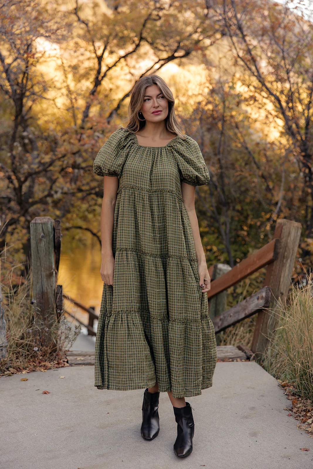 Audie Gingham Tiered Maxi - Image 15
