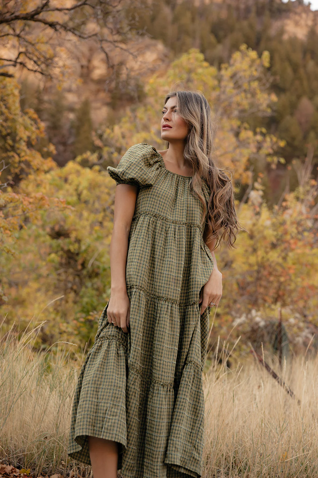 Audie Gingham Tiered Maxi - Image 19