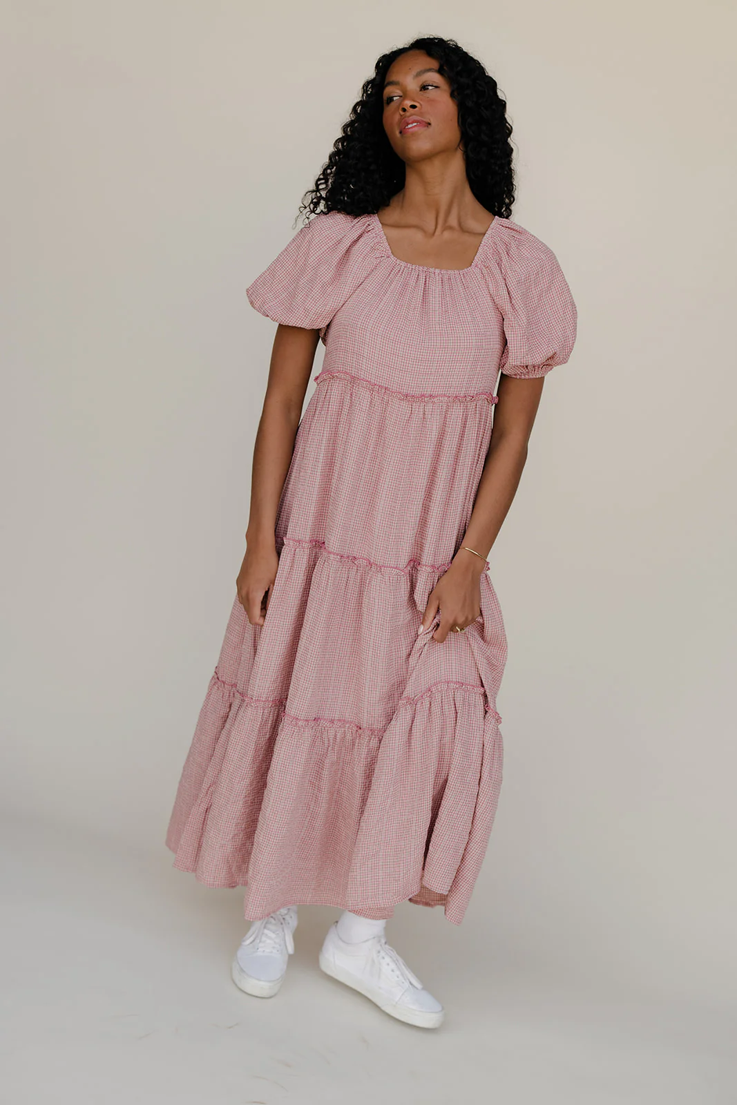 Audie Gingham Tiered Maxi - Image 2