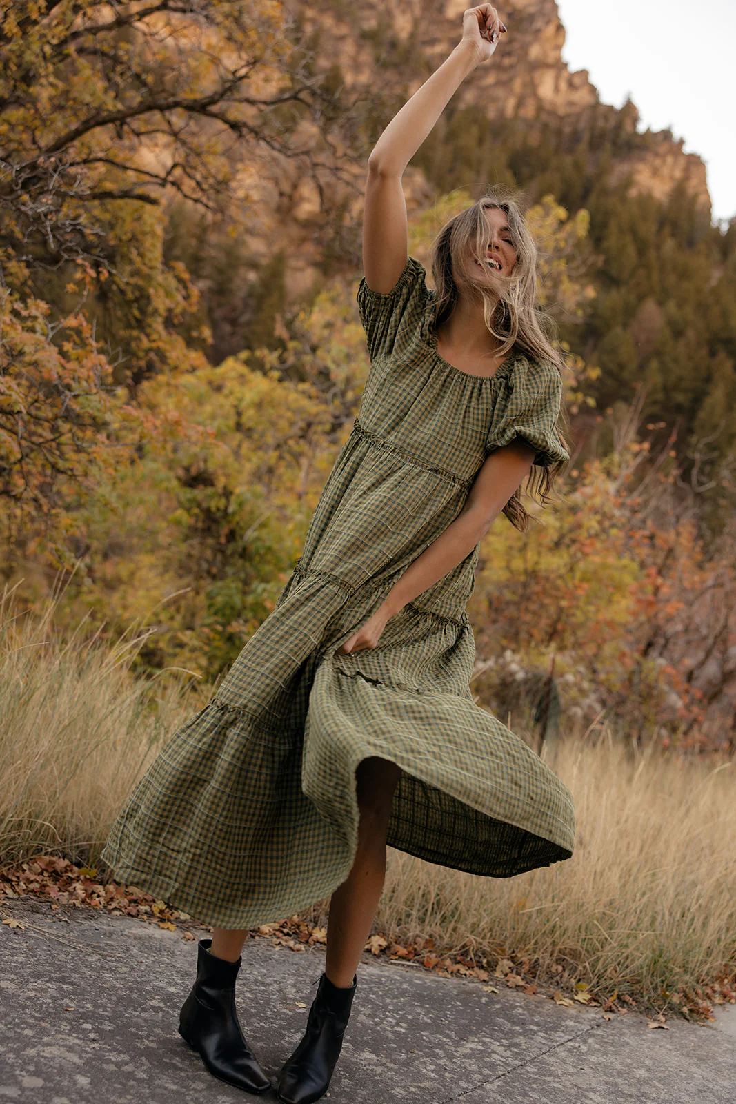 Audie Gingham Tiered Maxi - Image 20