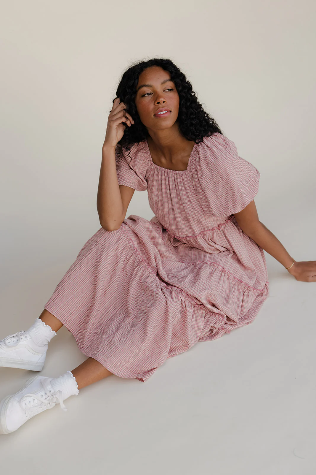 Audie Gingham Tiered Maxi - Image 3