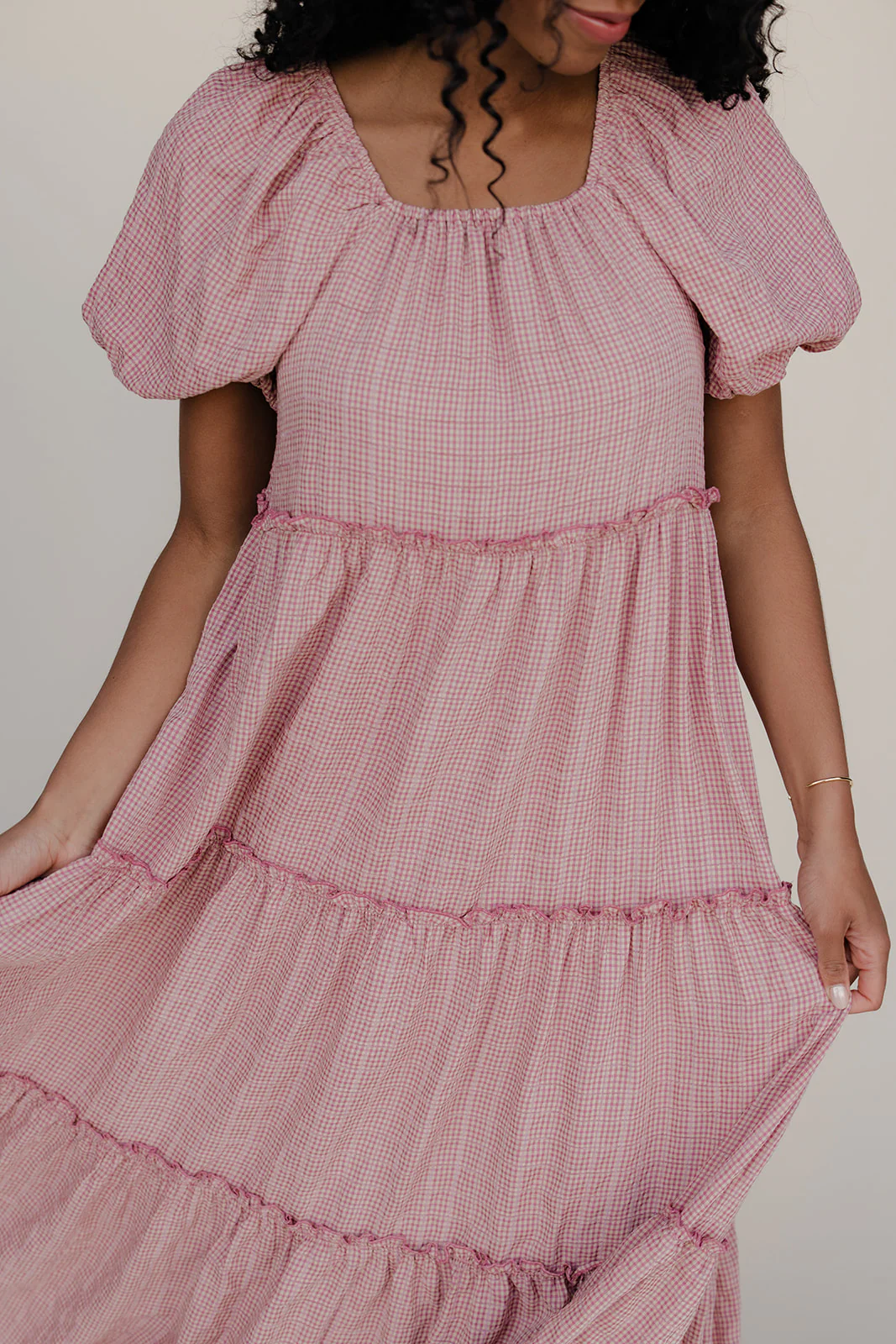Audie Gingham Tiered Maxi - Image 4