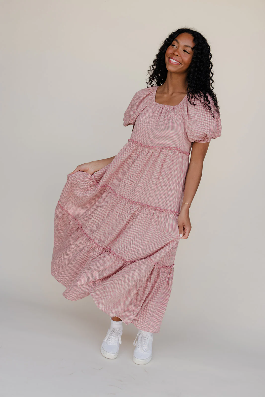 Audie Gingham Tiered Maxi - Image 6
