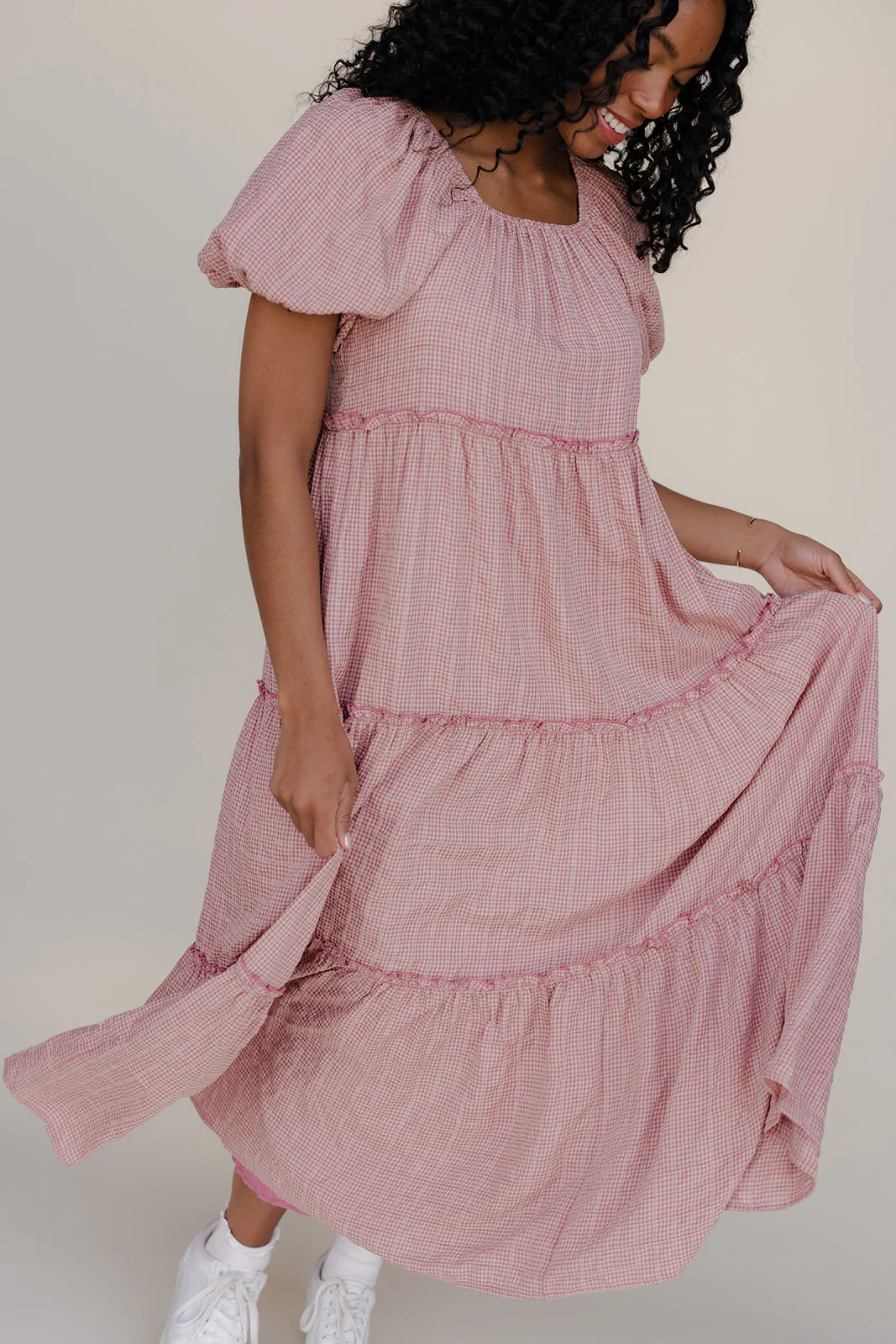 Audie Gingham Tiered Maxi - Image 7