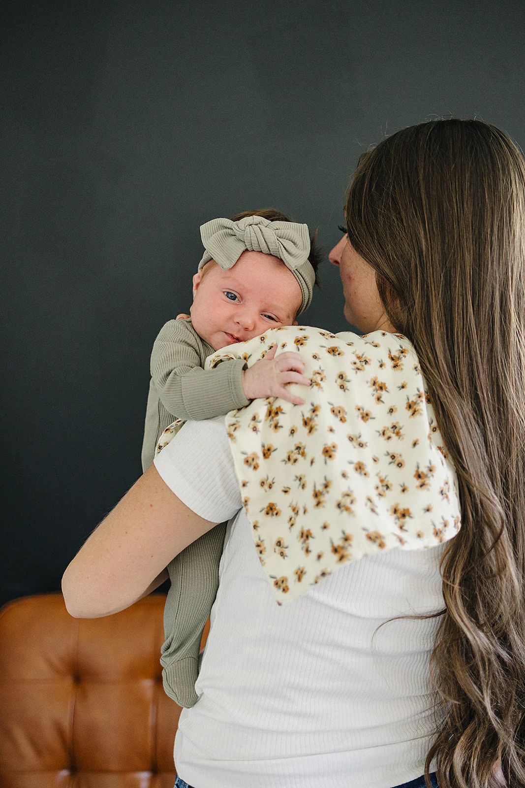 Autumn Bloom Muslin Burp Cloth - Image 2