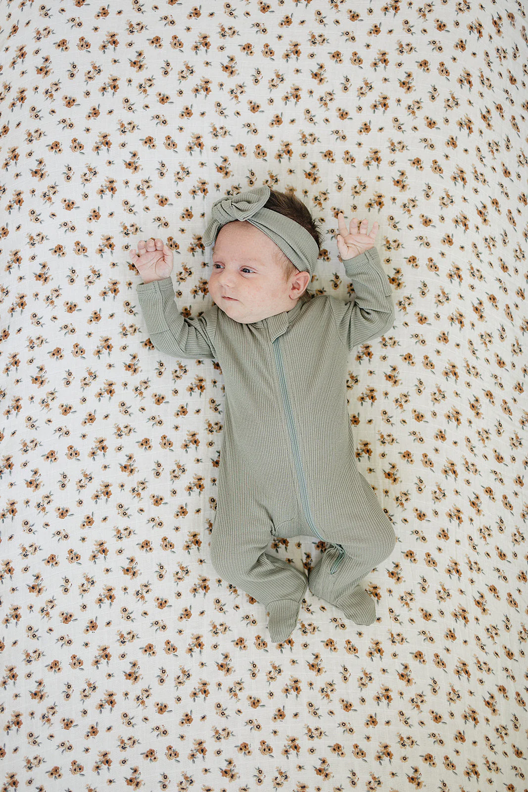 Autumn Bloom Muslin Crib Sheet - Image 2