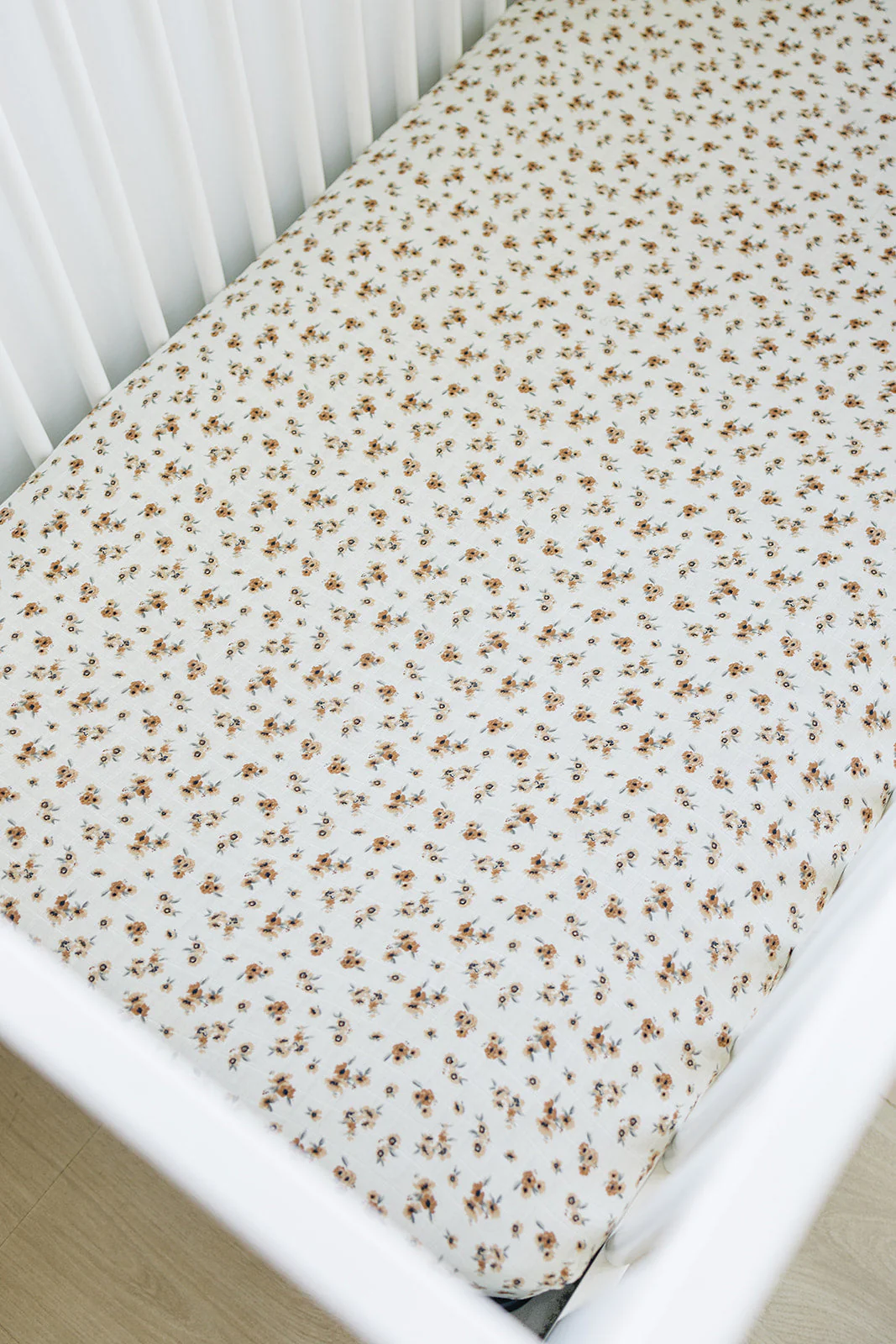 Autumn Bloom Muslin Crib Sheet - Image 3