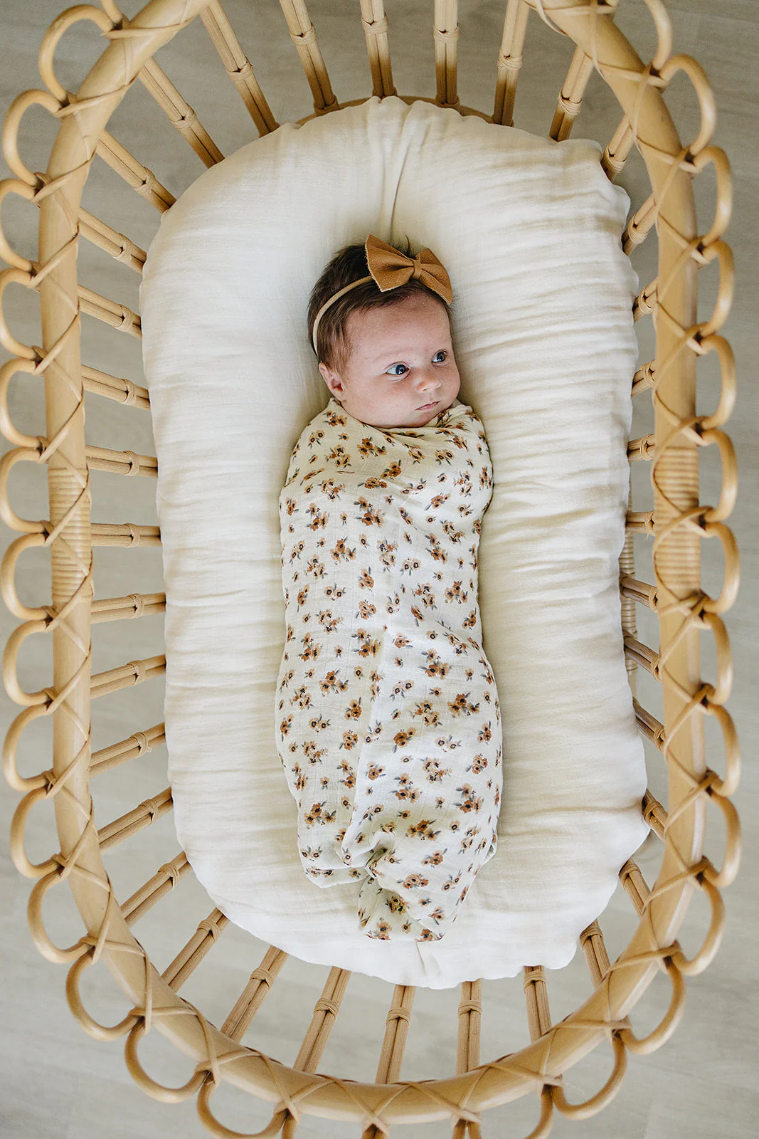 Autumn Bloom Muslin Swaddle Blanket - Image 2
