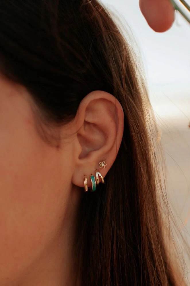 AZ Turquoise Hoops - Image 4