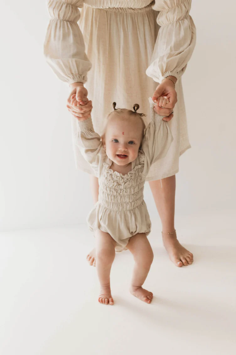 Baby Linen Romper | Flax - Image 3