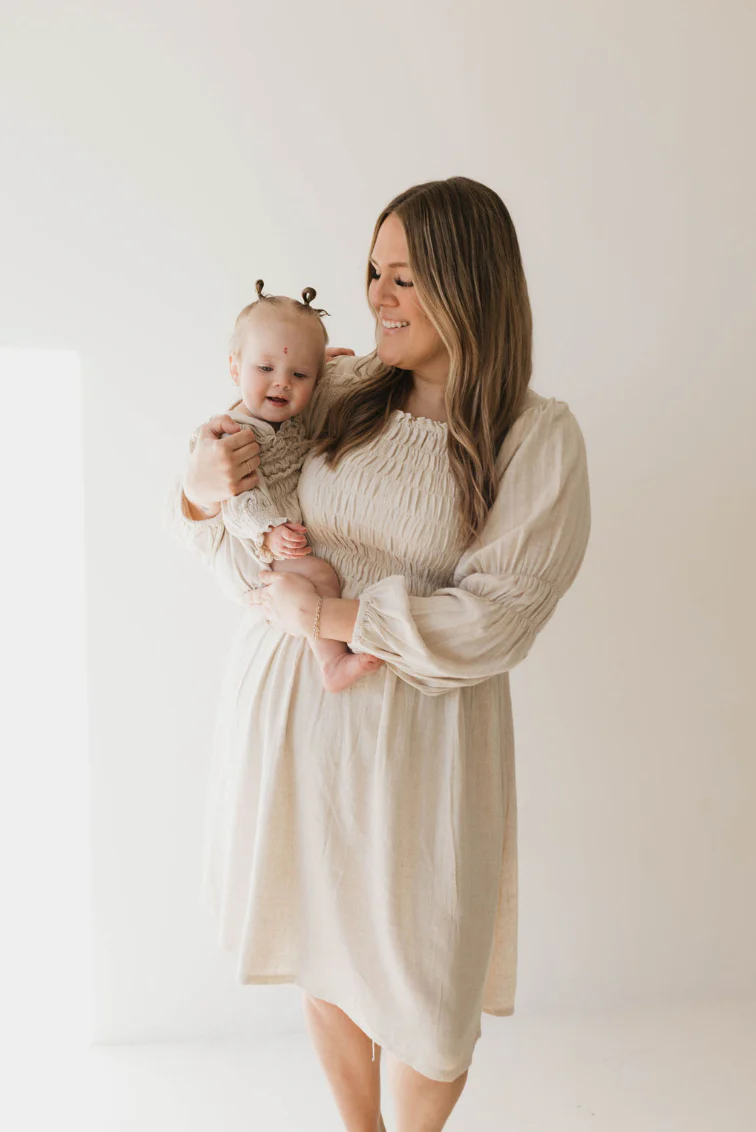 Baby Linen Romper | Flax - Image 6