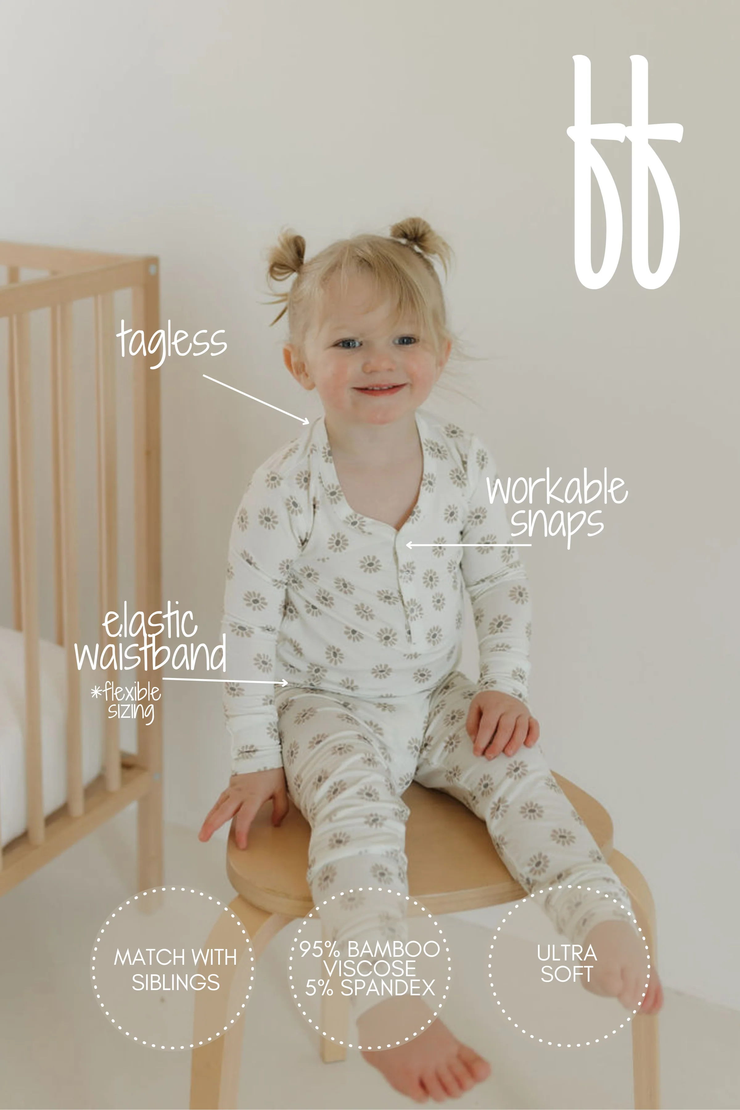 Bamboo Two Piece Pajamas | Daisy Fields - Image 2