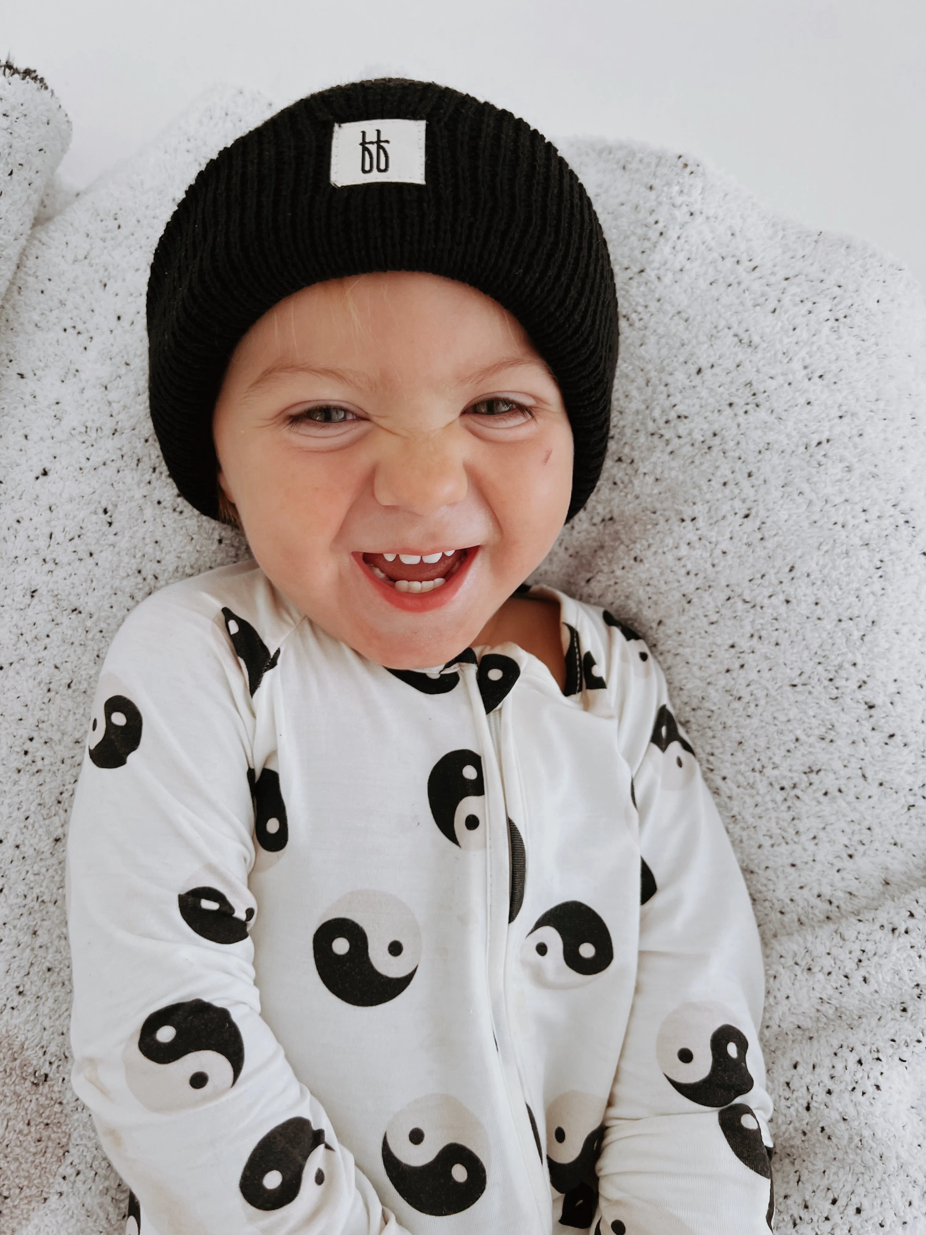 Bamboo Zip Pajamas | Black & White Yin Yang - Image 3