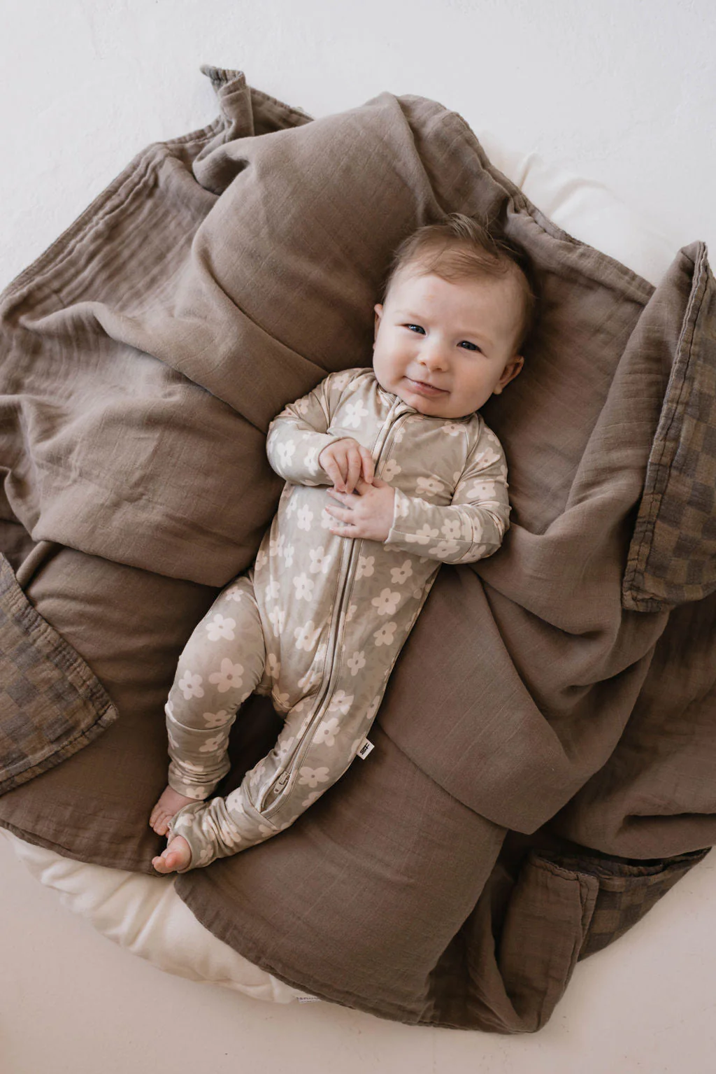 Bamboo Zip Pajamas | French Gray Floral - Image 3