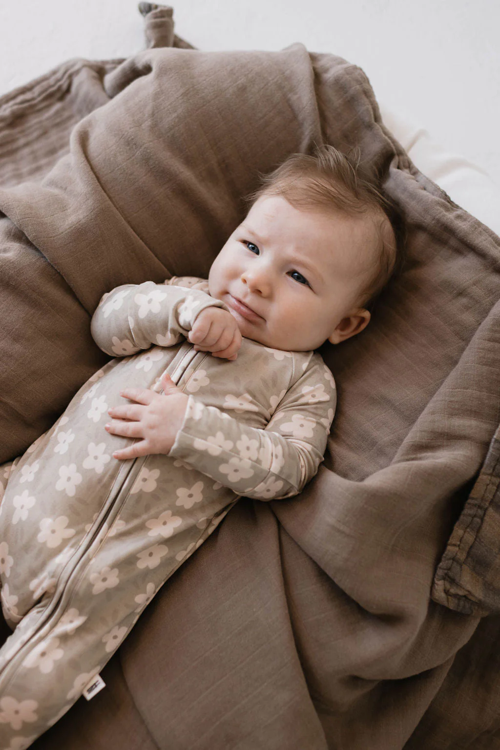 Bamboo Zip Pajamas | French Gray Floral - Image 4
