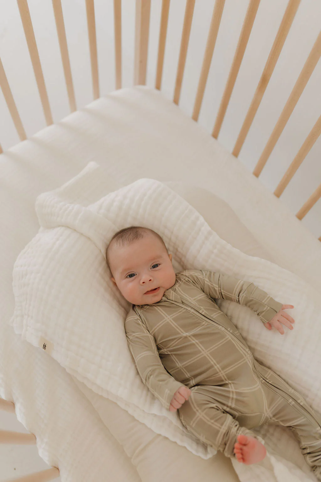 Bamboo Zip Pajamas | Linen Grid - Image 5