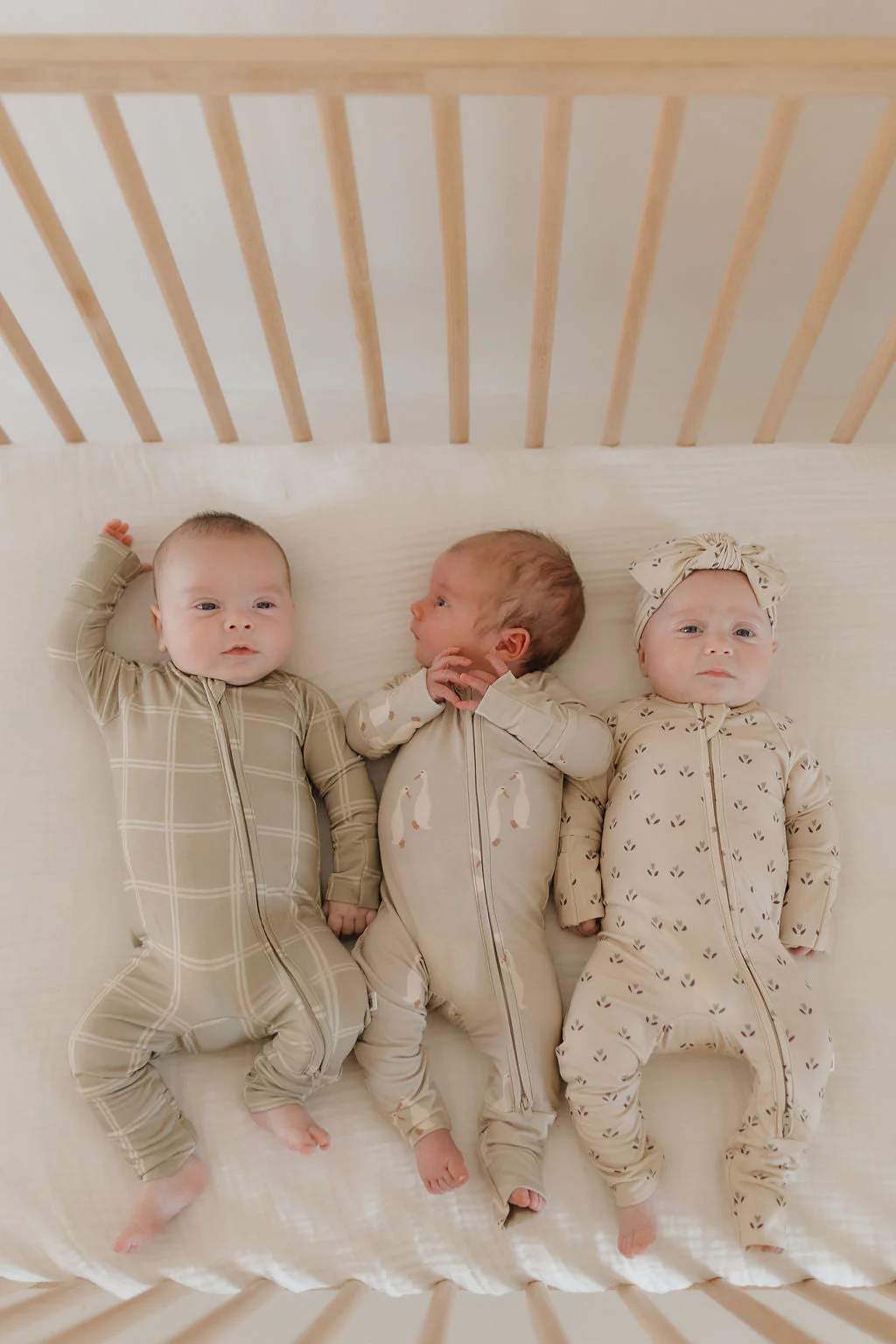 Bamboo Zip Pajamas | Linen Grid - Image 8