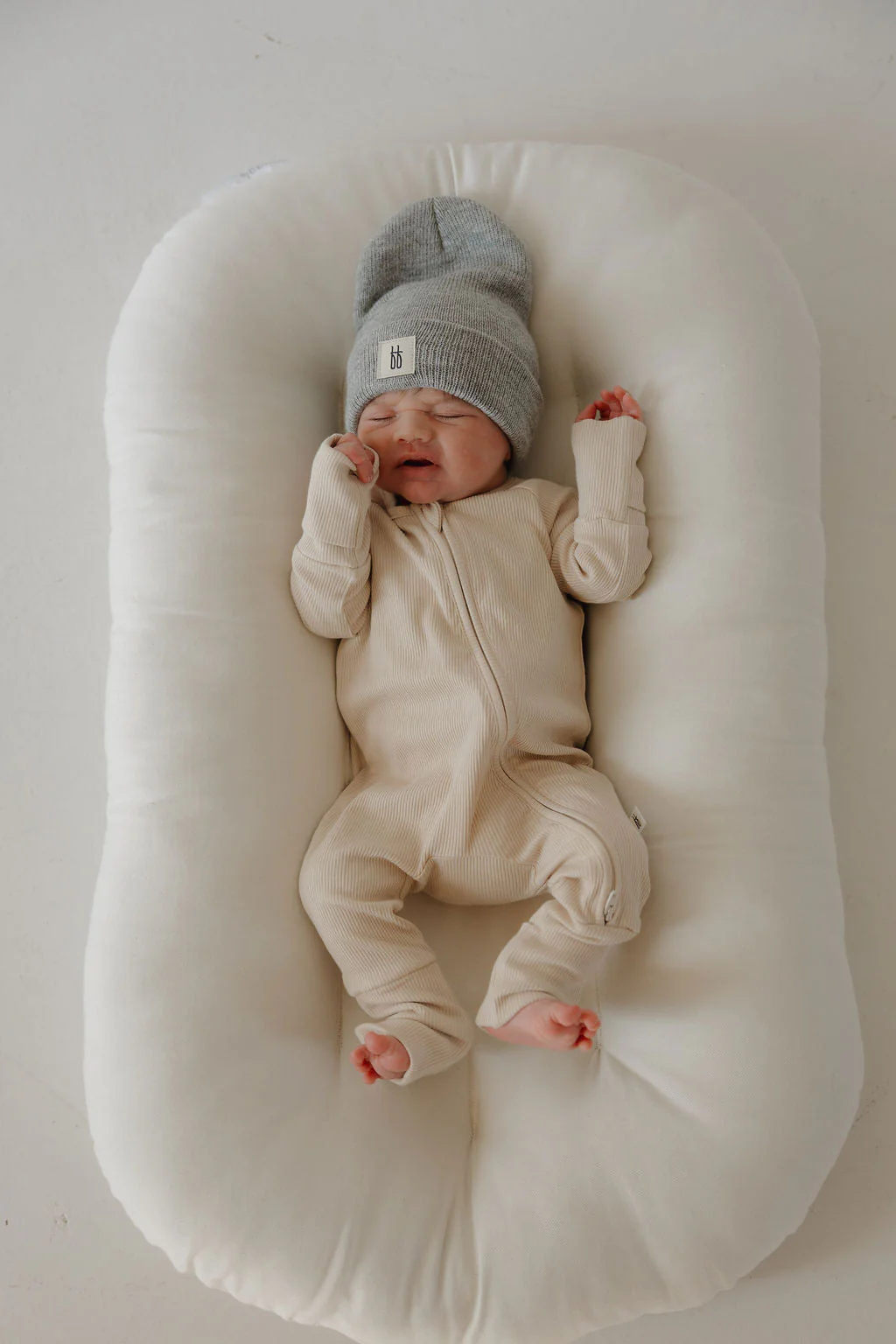 Bamboo Zip Pajamas | Ribbed Cream - Image 4