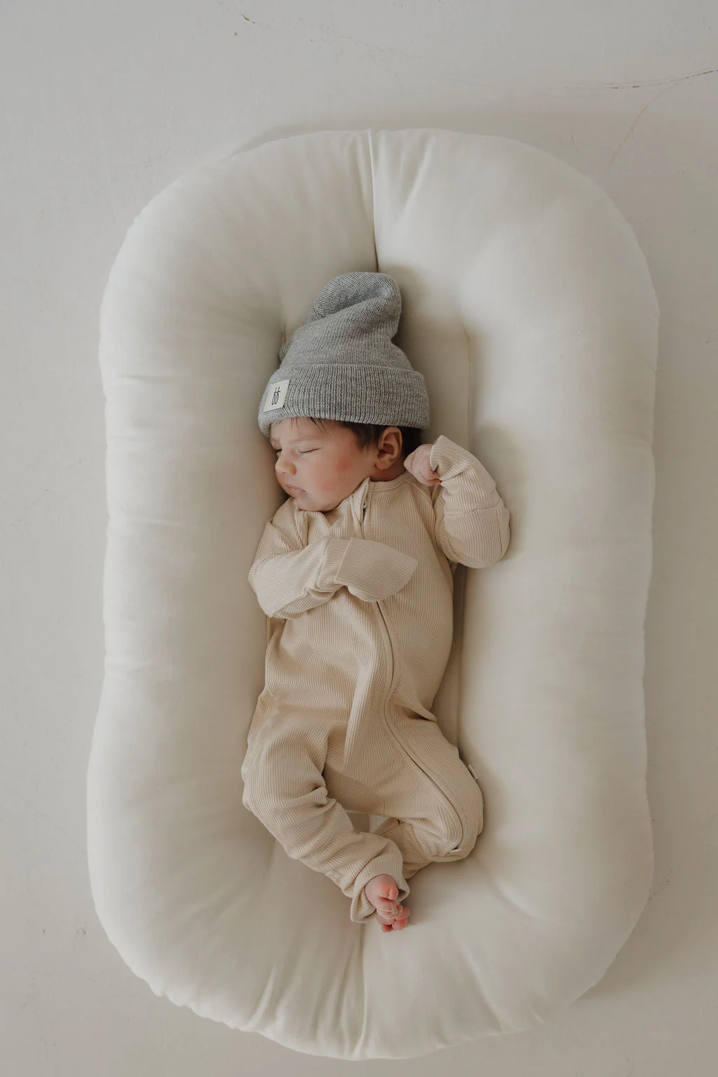 Bamboo Zip Pajamas | Ribbed Cream - Image 6