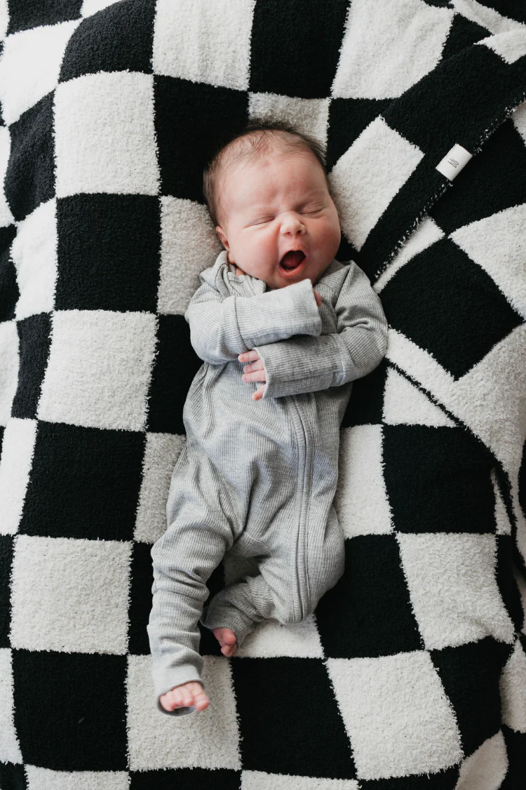 Bamboo Zip Pajamas | Ribbed Grey - Image 4