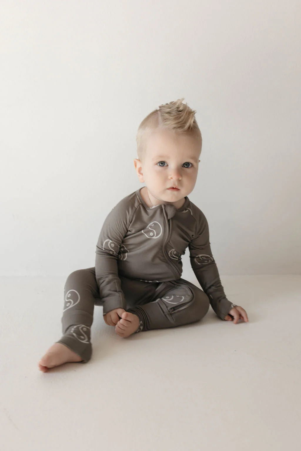 Bamboo Zip Pajamas | Sage Yin Yang - Image 3