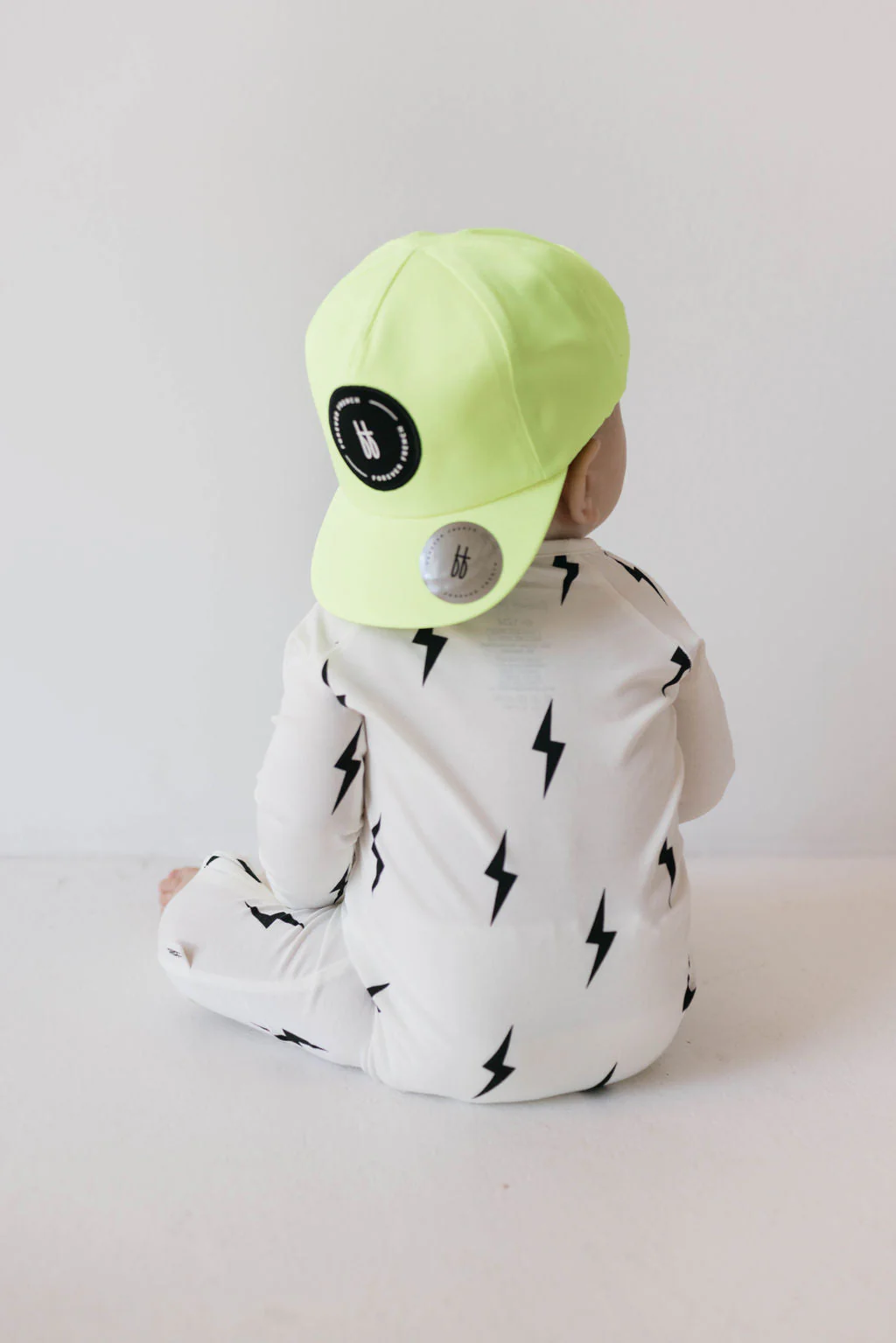 Bamboo Zip Pajamas | White & Black Lightning Bolt - Image 17