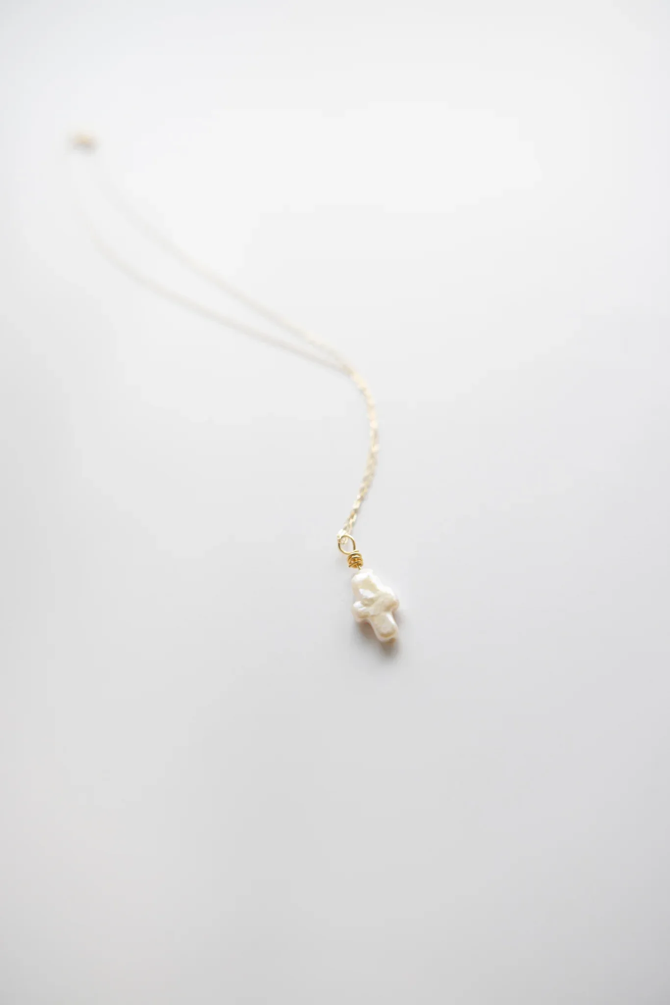 Beads by Kacey Chain + Pearl Cross Necklace