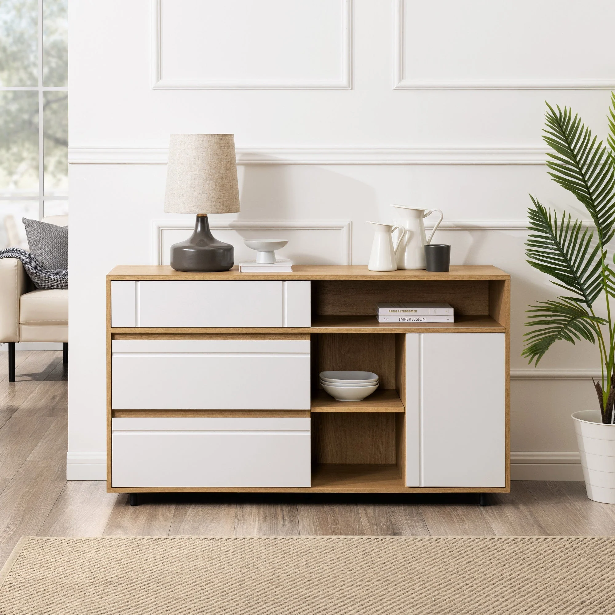 Beckett 52" Contemporary Storage Sideboard - Image 6