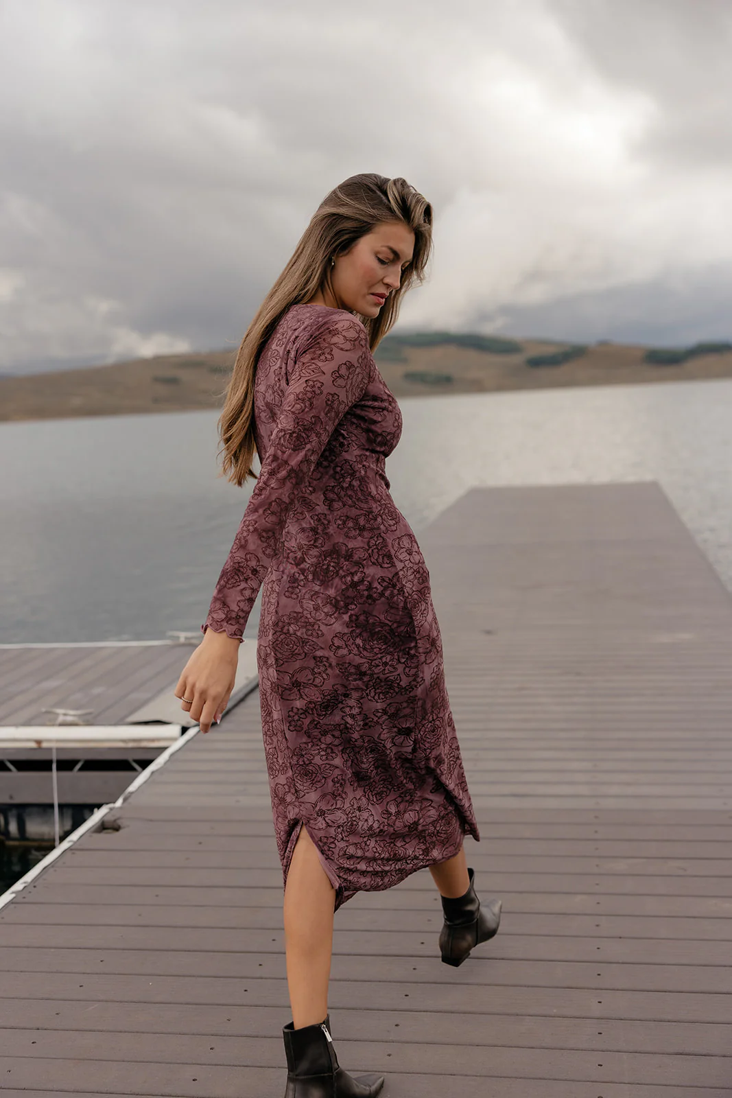 Berry Twilight Lace Dress - Image 10