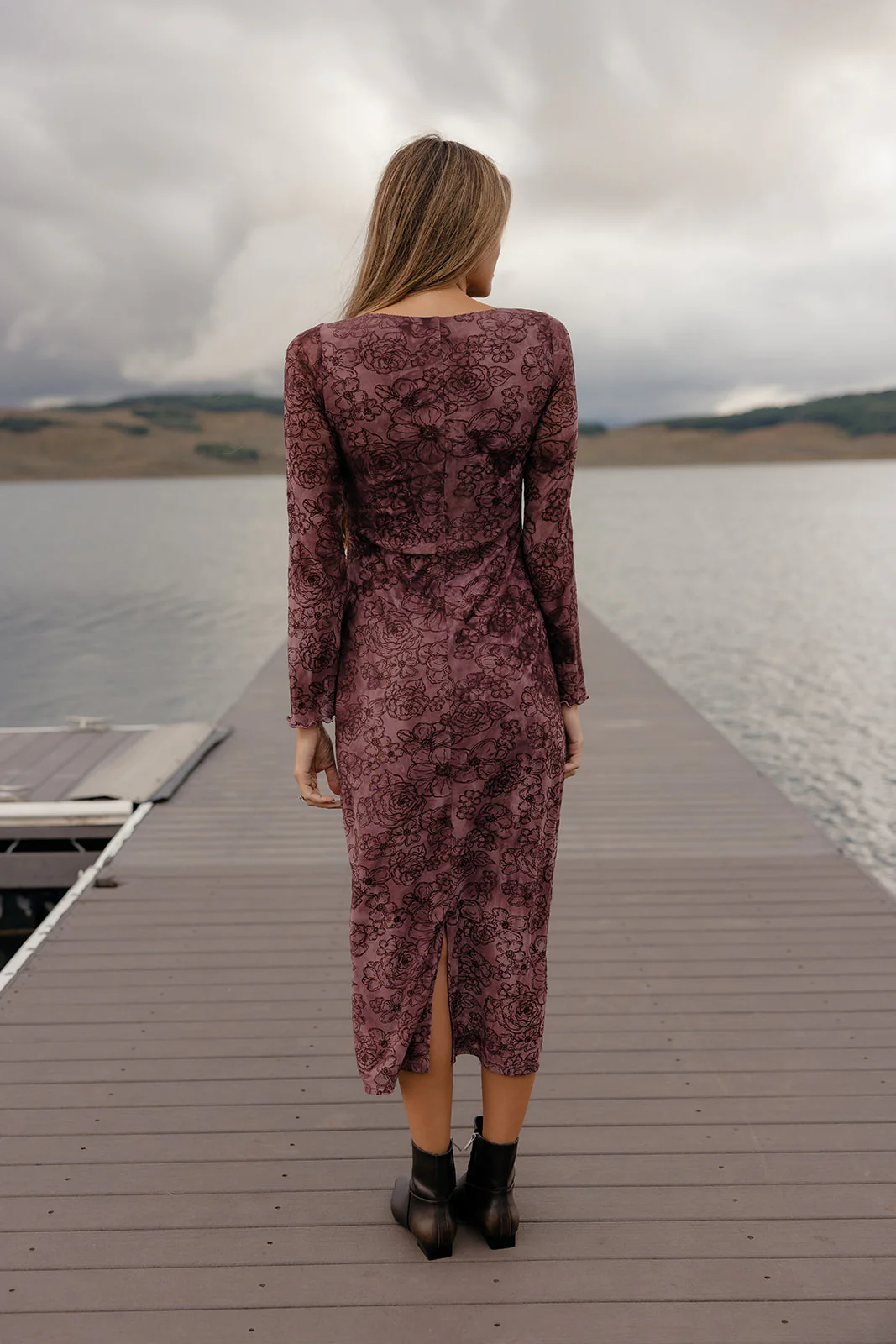 Berry Twilight Lace Dress - Image 12