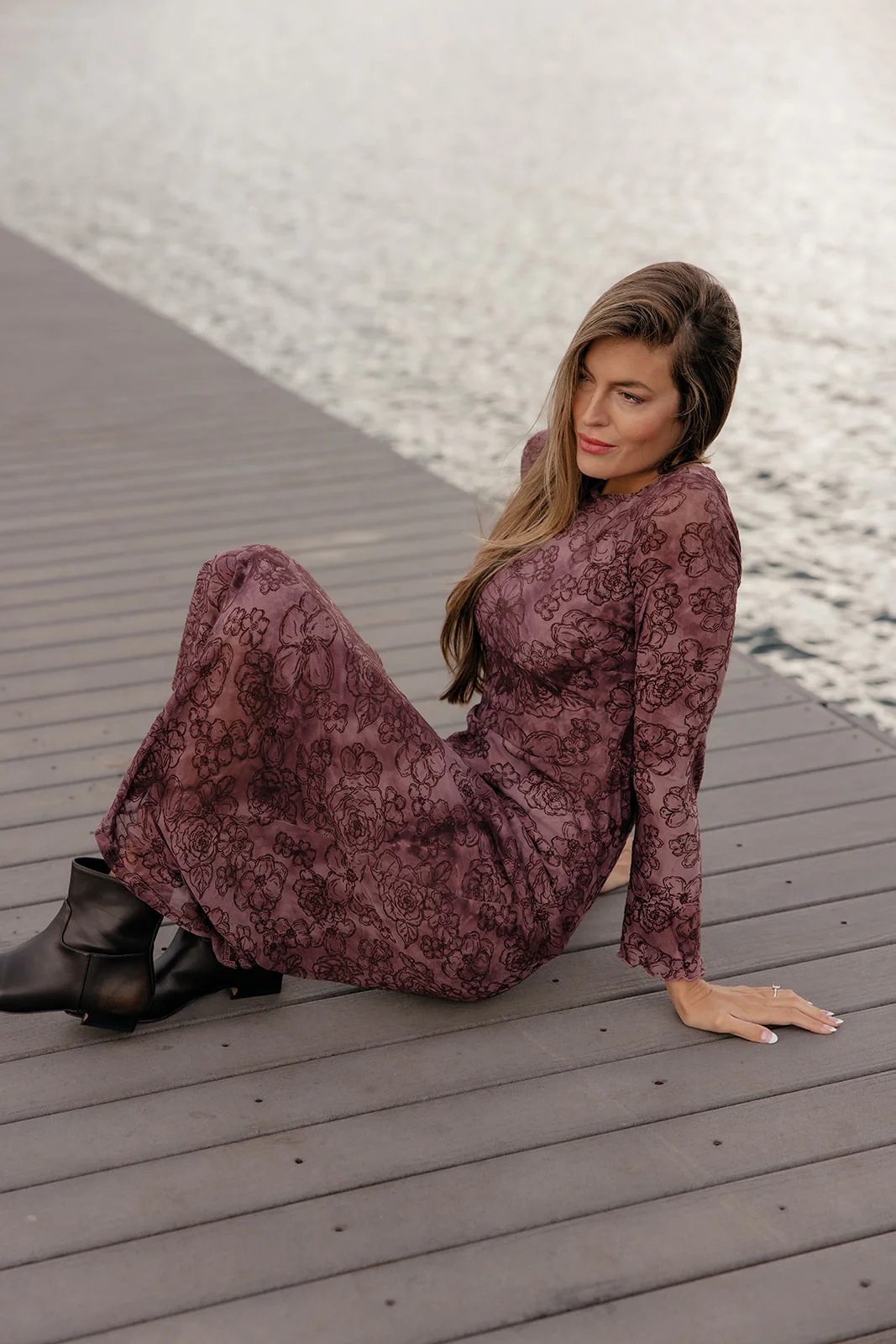 Berry Twilight Lace Dress - Image 15