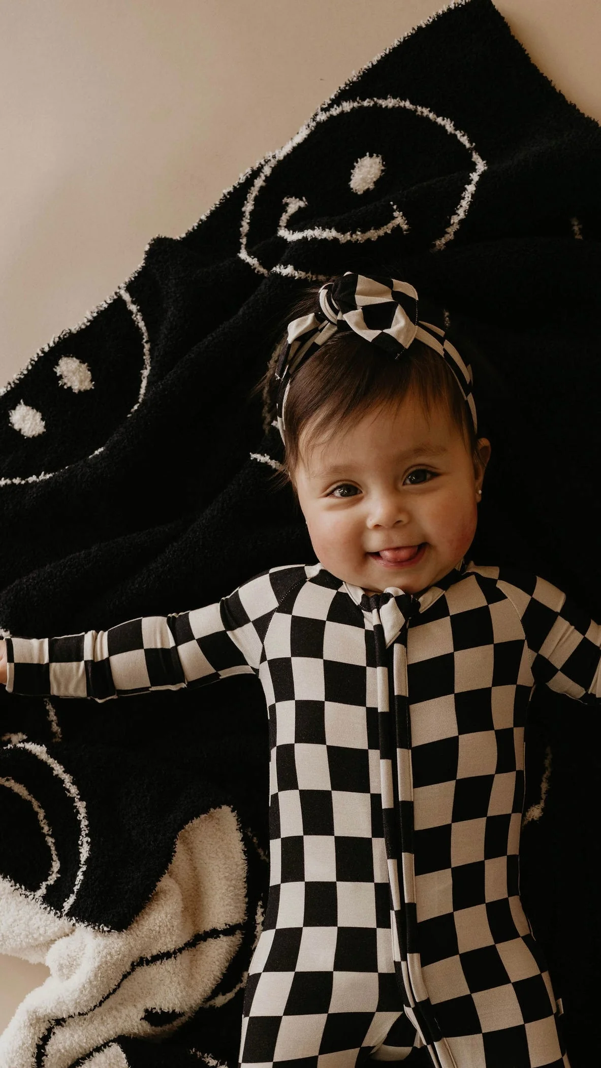 Black Checker | Bamboo Zip Pajamas - Image 5