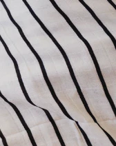 Black & White Yin Yang / Stripe | Reversible Muslin Quilt - Image 4