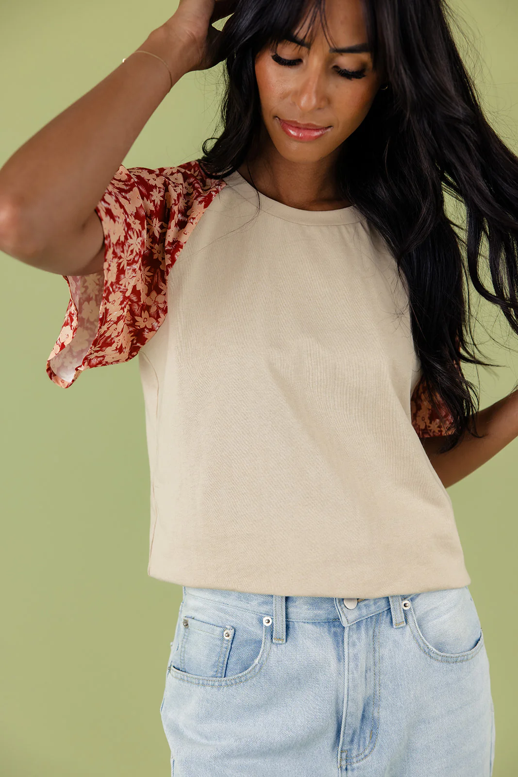 Blooming Flutter Sleeve Blouse - Image 4