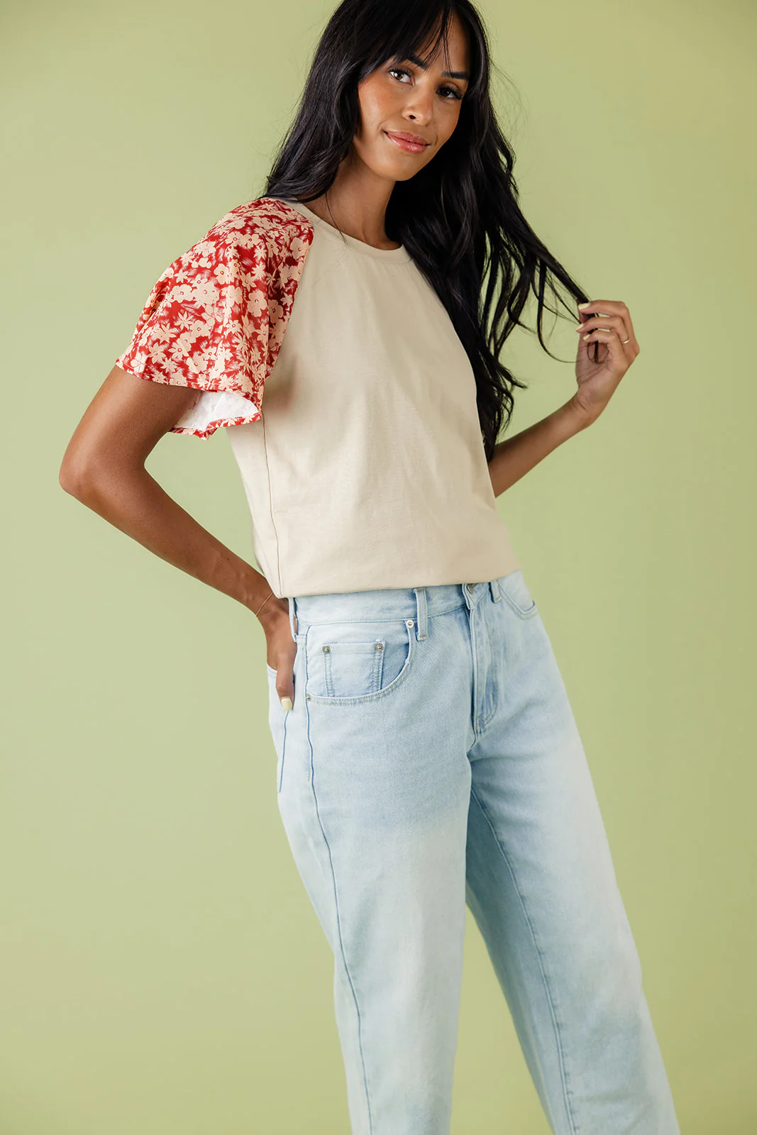 Blooming Flutter Sleeve Blouse - Image 8