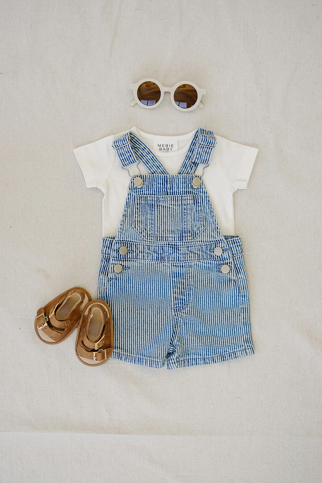 Blue Stripe Short Overalls - Image 5