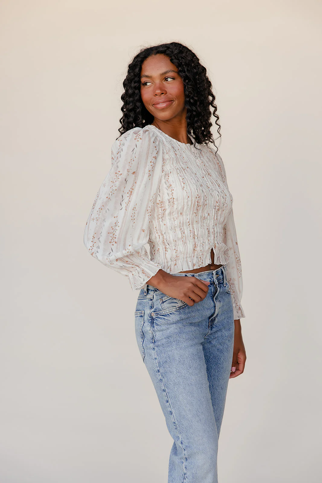 Blushwood Smocked Blouse - Image 9