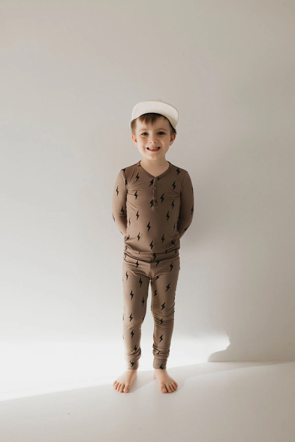 Brown & Black Lightning Bolt | Bamboo Two Piece Pajamas - Image 3