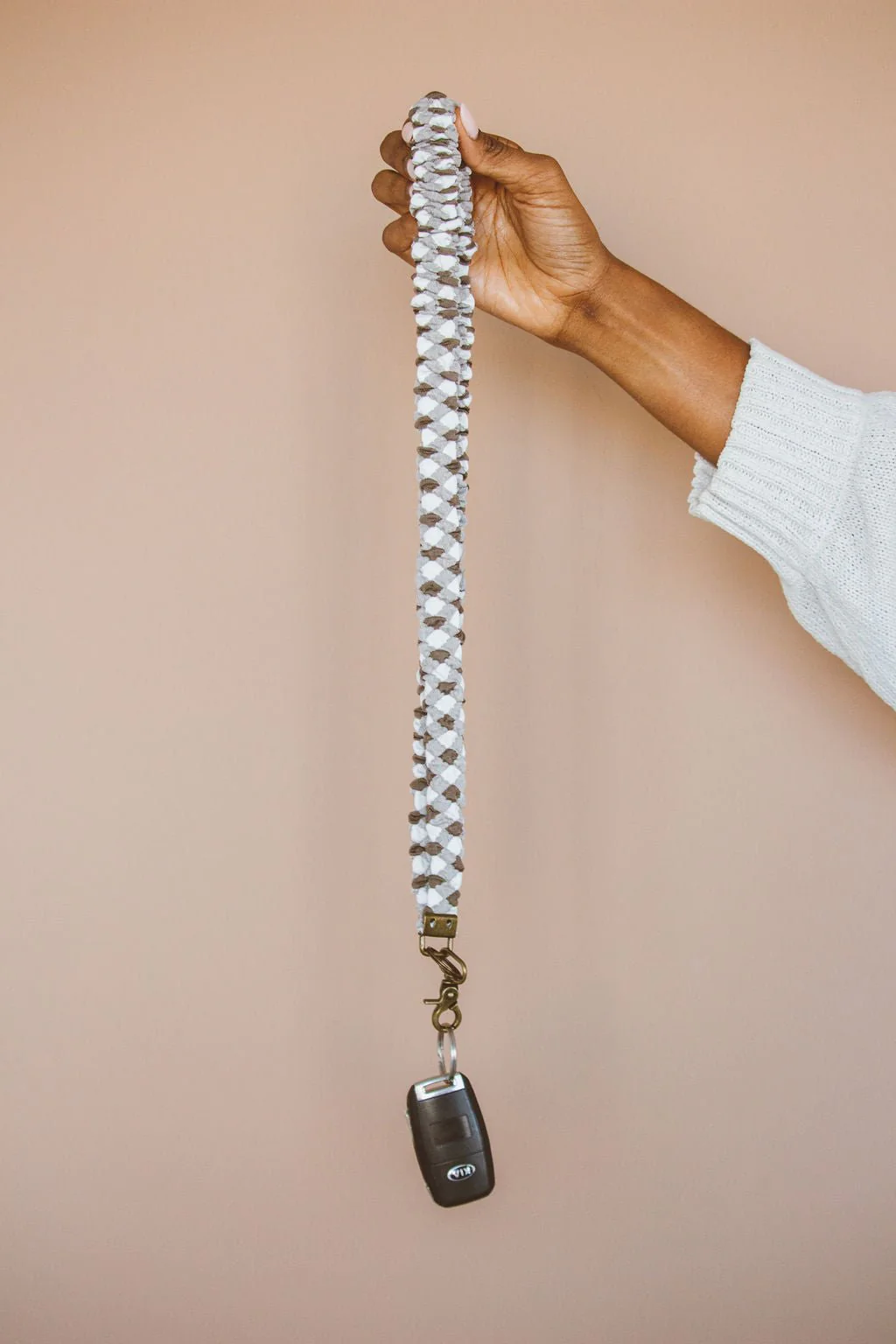 Brown Checkered Lanyard - Image 2