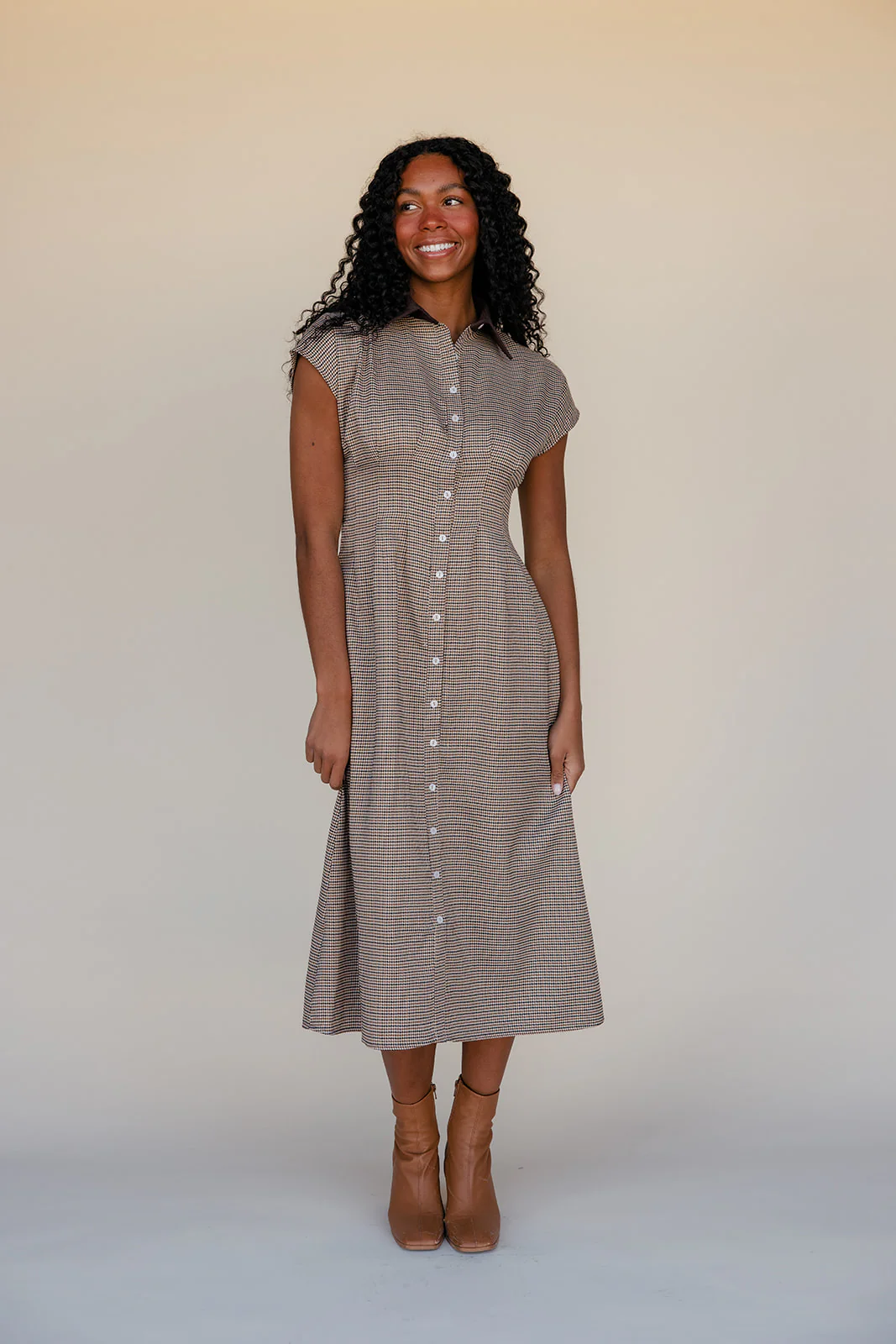 Brownstone Houndstooth Dress - Image 4